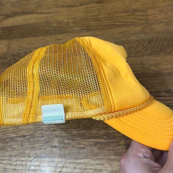 Pink Dolphin Mens Yellow After School Special Mesh Snap Back Trucker Cap - Picture 3 of 5